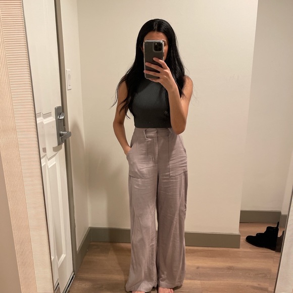 Abercrombie and Fitch wide leg linen pants - Picture 1 of 2